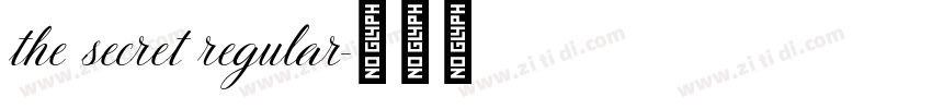 the secret regular字体转换
